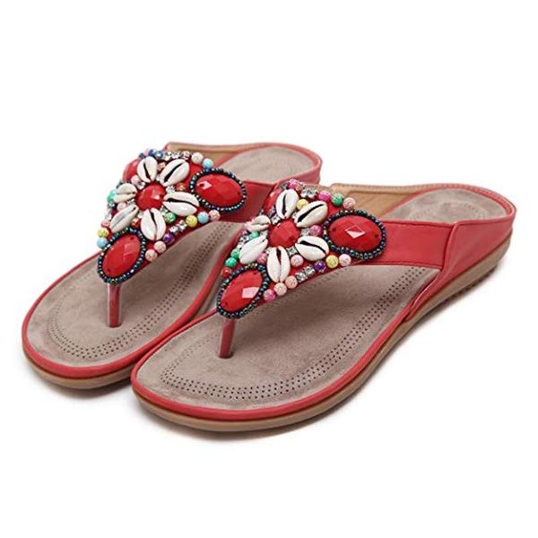 

fashion women bohemian shoes elegant vintage ethnic beads open toe casual sandals comfortable for summer, Black