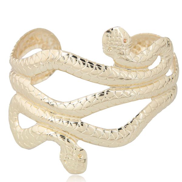 

new arrival fashion jewelry punk gold or silver color cuff bracelets & bangles retro snake bracelet for women classic jewelry, Black
