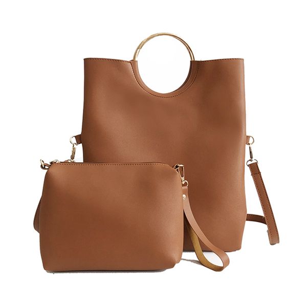 

shoulder bags vintage ring women hangbags women's fold ladies clutches crossbody for female wristlet totes purse 2 pcs/set