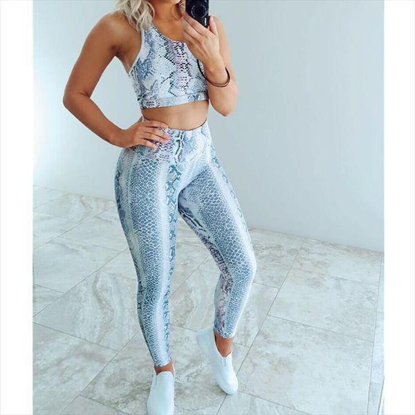 

2pcs women outfits set running vest bra high waist pants gym workout casual fitness clothes tights sport wear tracksuit, Gray
