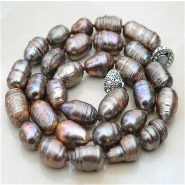 

nouveau collier de perles de tahiti naturelles champagne 10-11mm 18", Silver