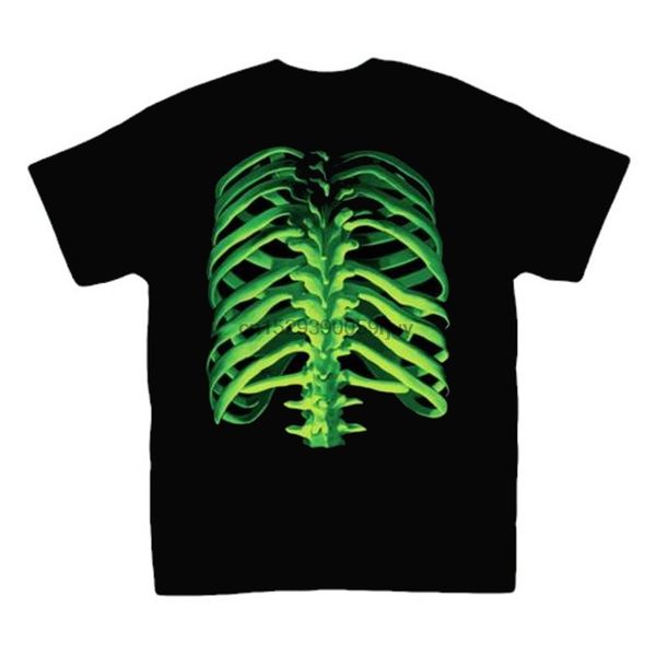

glow in the dark rib cage horror tee