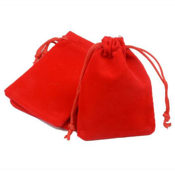 

7x9cm velvet drawstring bags jewelry packaging pouches for candy earrings beads christmas wedding party gift bag, Pink;blue