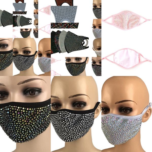 

fashion protective bling bling diamond dustproof mask pm2.5 mouth masks washable reusable p2no jzo61