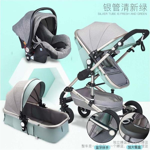 

strollers# high view baby stroller can sit and lie on the bidirectional multi-function absorbent 0-4 year old