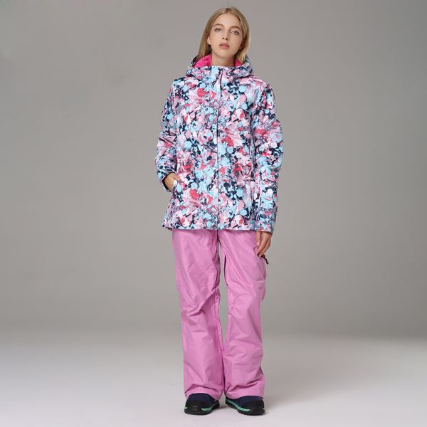 

skiing jackets women ski suit windproof waterproof warm snow jacket pants winter snowboard set female outdoor sports hooded