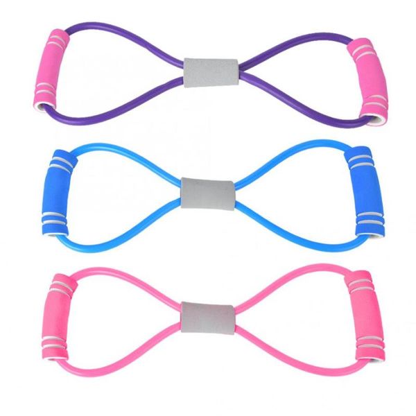 

2pcs 8-shaped pull rope chest expander elastic belt stretching strap yoga resistance band indoor gym fitness training equipment