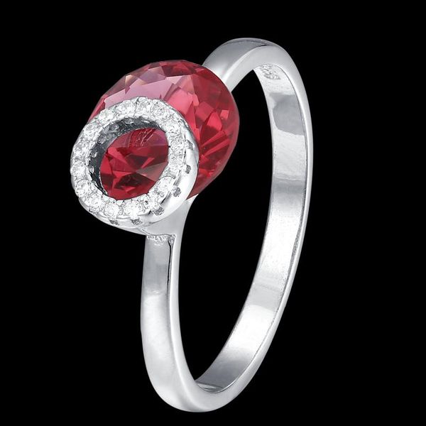 

cluster rings fahmi 2021 100% 925 sterling silver love heart ring4-10 original jewellery for women party wedding gift, Golden;silver