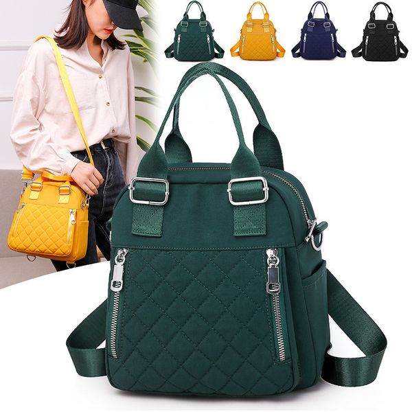 

leather luggage tag2020 casual oxford cloth backpack 2020 new korean style simple rhombus lightweight fashion multi-function portable studen