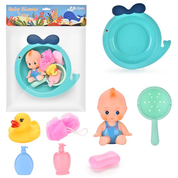 

preschool kid pretend to bathe duck early educational simulated bathtub play set baby bathing toy set pretend plays