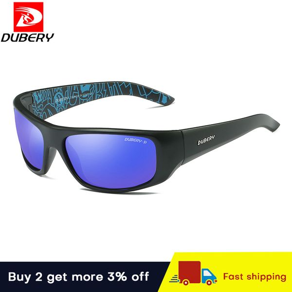 

dubery sunglasses 2020 fashion night vision sports polarized sunglasses women men vintage mirror glasses uv400 driving leisure, White;black