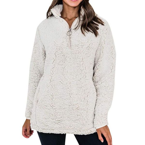 

women's parkas autumn and winter new fashion coats for autumn and winter warmth plush thick long-sleeved jacket parka, Black