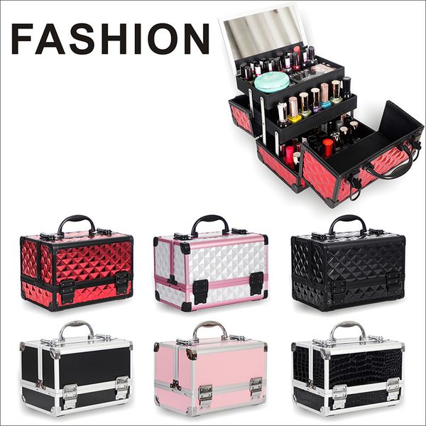 

new makeup box artist professional beauty cosmetic cases makeup bag tattoo nail multilayer toolbox storage bag