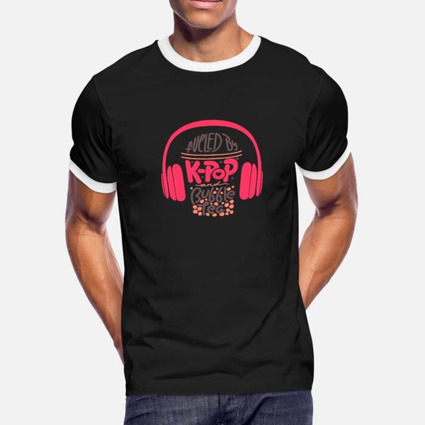 

kpop quotes bubble tea boba t shirt men designer cotton o neck gents anti-wrinkle authentic spring autumn outfit shirt