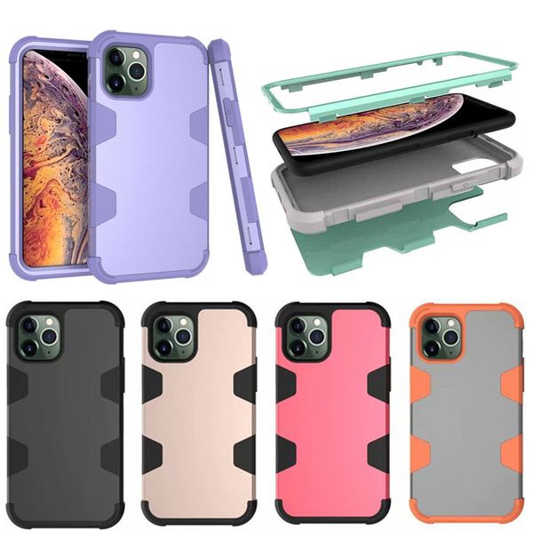 

for iphone 11 armor case for apple 6 7 8 plus xs max xr x 11 pro max tpu silicone anti-fall shockproof cover