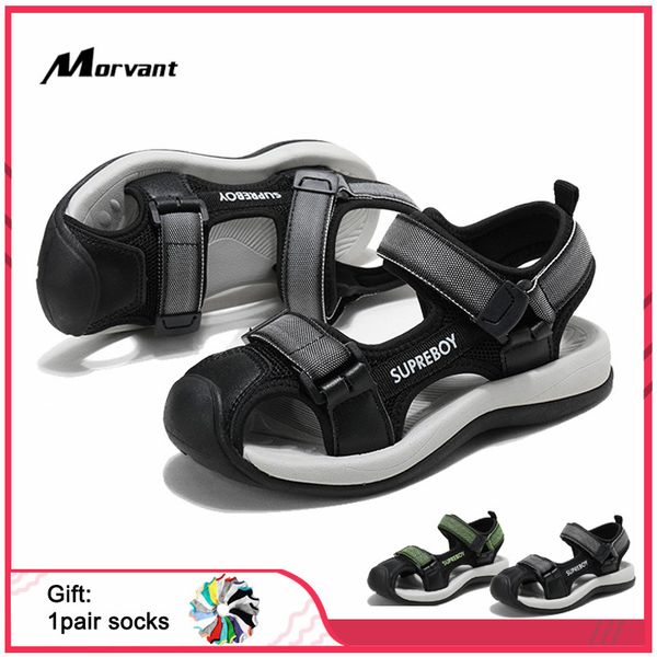 

дети сандалии soft дышащий детские сандалии мальчиков открытый пляж обувь антиколлизионный ног детская одежда обувь покрытием мальчик обувь, Black;red