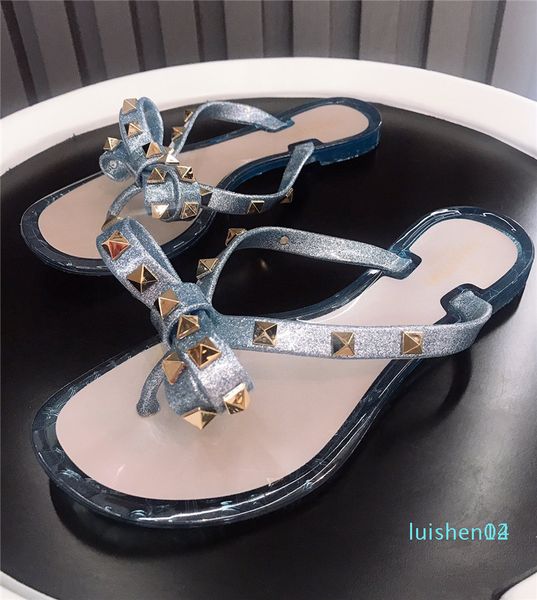 

2020 women new bight color slippers casual conformatable designer sandals ladies fashion beach shoes women v letter sandals l14, Black