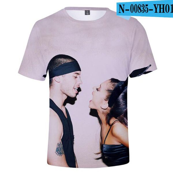 

ariana grande men cotton camisetas mujer 3d print shirts kawaii horror funny men clothing