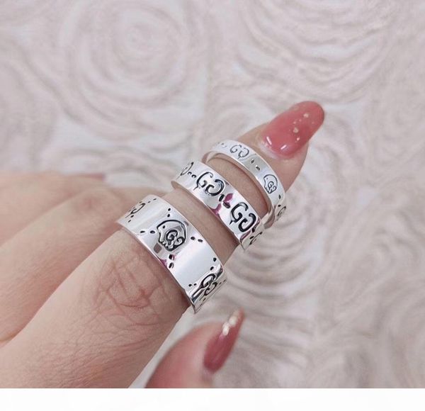 

s925 pure silver engagement trendy ring design for man and women new real fashion wedding rings charm jewelry gift ps5453