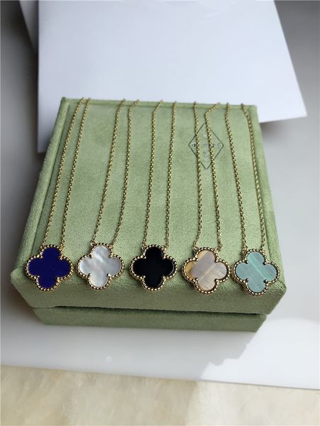 

four leaf grass necklace female 925 sterling silver 18k clavicle chain not fade simple japanese and korean necklace birthday gift