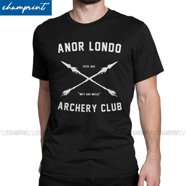 

men t-shirt anor londo archery club amazing tees short sleeve bow arrow archer dark souls t shirts round neck clothes printed