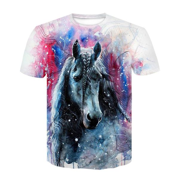 

3d horse print for boy comfort teens animal print boy girl wear 3d print shirts harajuku aesthetic comics men clothing