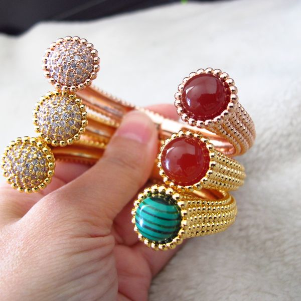 

luxury classic fashion cz diamond cuff bracelet bangle designer 18k gold plated party jewelry for women, Black