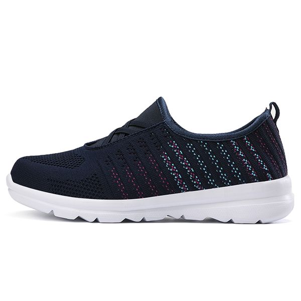 

2020 new casual swomens vulcanized shoes light breathable mesh non-slip wear-resistant mother's shoes fashion lazy, Black