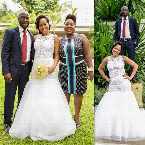 

New Sexy African Mermaid Wedding Dresses 2020 Lace Up Plus Size Wedding Gowns, Ivory