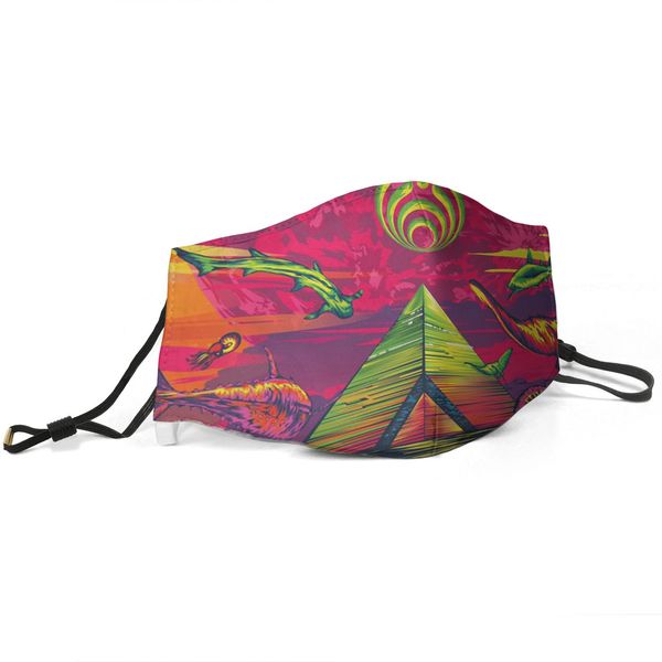 

women men face mask dust mask muffle bassnectar tyle sessions printed with adjustable ear hookbud light blue, Silver