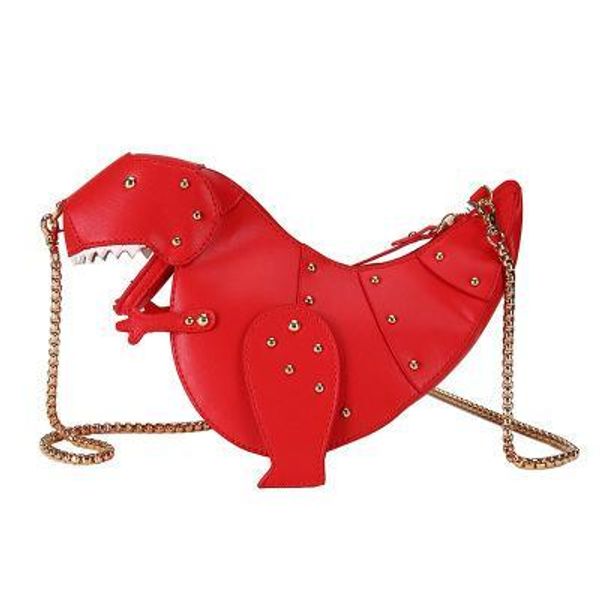 

new rivet personality styling dinosaur women shoulder bags chain lovely cartoon messenger bag ladies crossbody bags for women