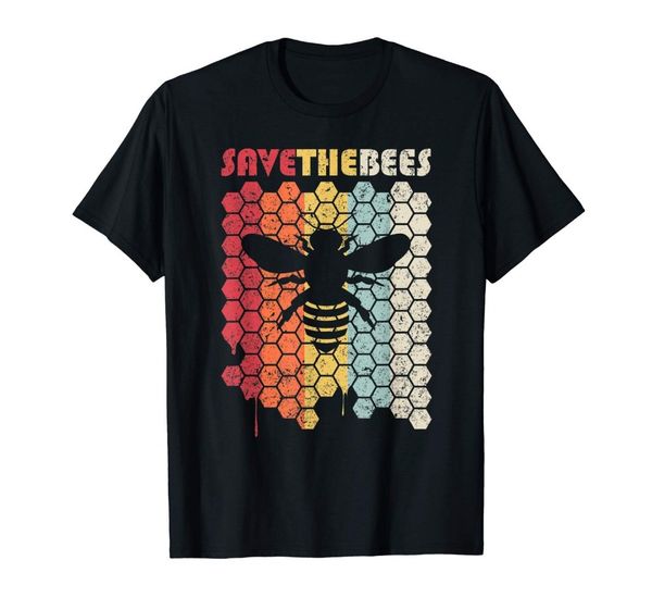 

save the bees shirt. retro style climate change t-shirt 2019 summer men's street style printing on t shirts