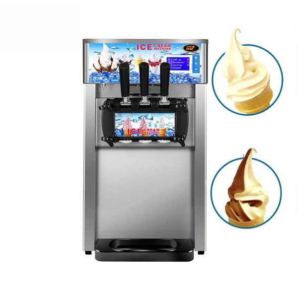 Nuova gelatiera Thailandia macchina per gelato soft commerciale a tre gusti 110V / 220V Tre colori disponibili