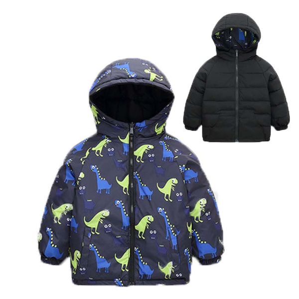 

wear on both sides childrens jacket boys coats kids down coat snowsuit hooded parka girls down coat winter overalls for children, Blue;gray