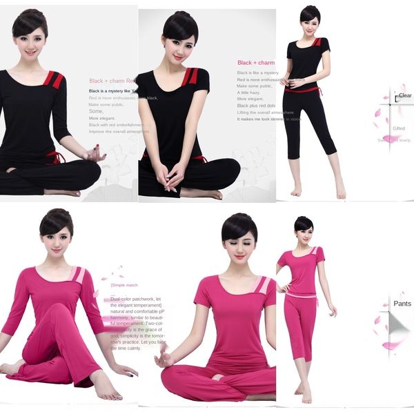 

summer sports fitness clothes yoga clothes new cotton sports fitness modal yoga suit large size dance suit miyze