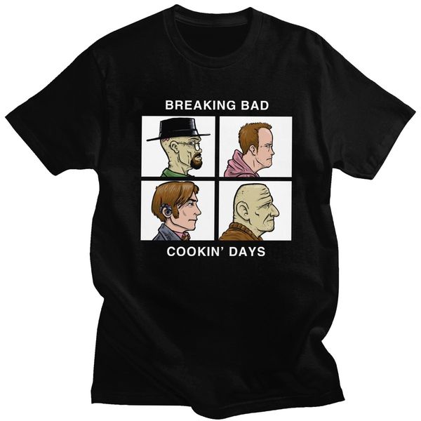 

funny breaking bad tshirt men short sleeved cotton t-shirt streetwear walter white shirt heisenberg tv show tee merch gift