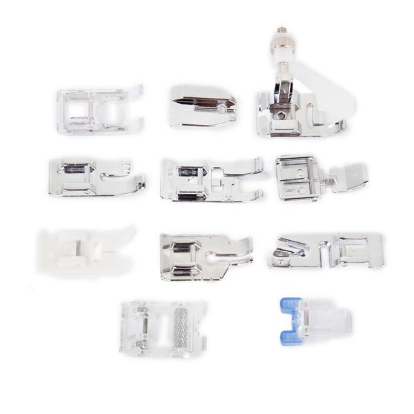 

11pcs multifunction presser feet for brother singer domestic sewing machine, Black