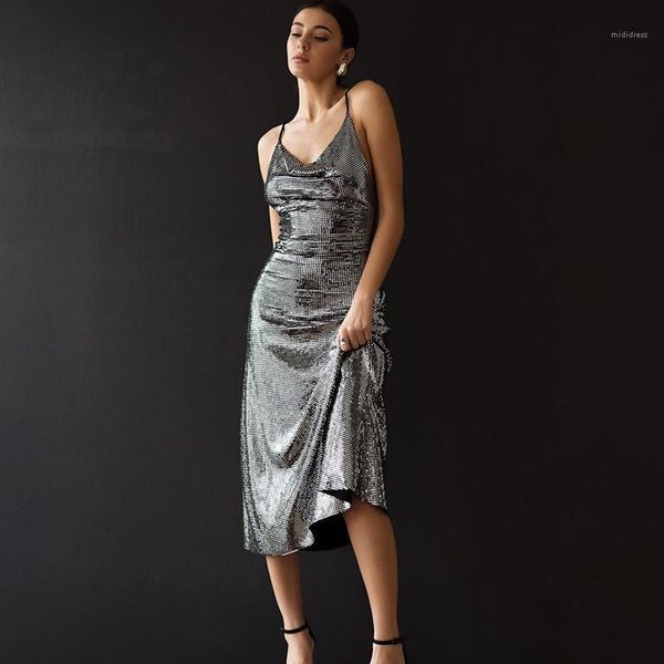 

sleeveless dresses womens clothing womens designer club style midi dresses v-neck backless dress fashion natural color, White;black