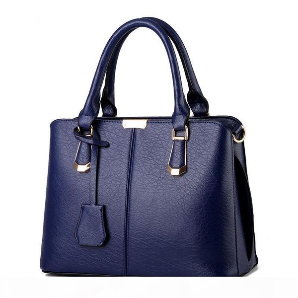 

fashion women leather handbag inclined female bow-knot shoulder bags handbags lady shopping tote messenger bag deepblue