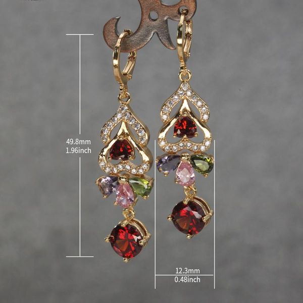 

long drop dangle earrings jewelry for women's earrings waterdrop heart zircon for party wedding accessories gift, Silver