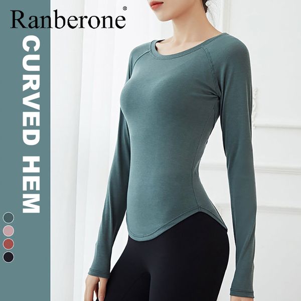 

women yoga seamless super soft long sleeve shirt stretchy workout solid sports wear for women gym sportswear wive, White;red