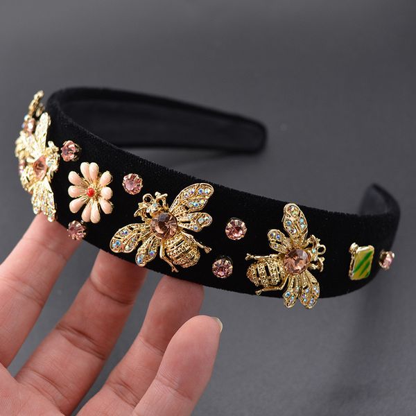 

2018 baroque court crown retro cross wide headband hairpin bridal headband 255 y19051302, Slivery;golden