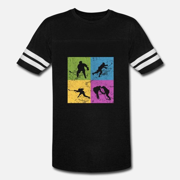 

hockey retro colors t shirt men printing tee shirt euro size s-3xl clothing anti-wrinkle new style summer leisure shirt
