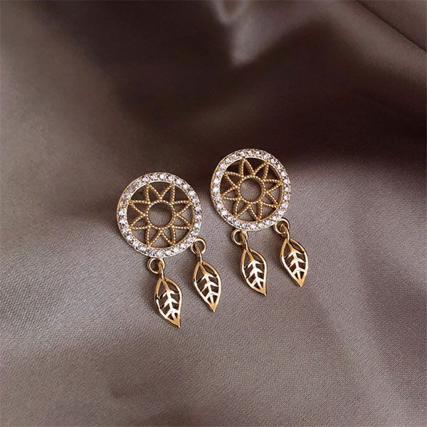 

s1688 fashion jewelry s925 silver post earrings dreamcatcher dangle stud earrings