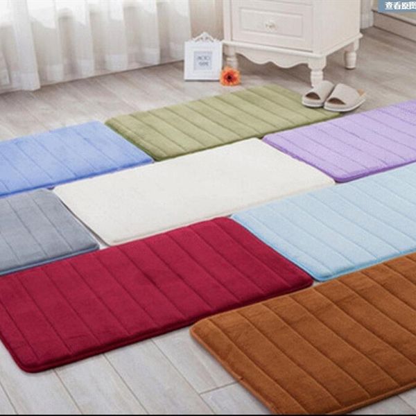 

thick coral fleece mat slow rebound stripes non-slip doormat bedroom geometric stair treads bathroom small carpet customizab