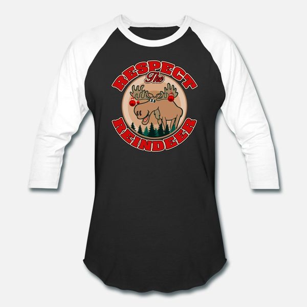 

respect the reindeer t shirt men designs short sleeve round collar formal cute authentic spring autumn letters shirt