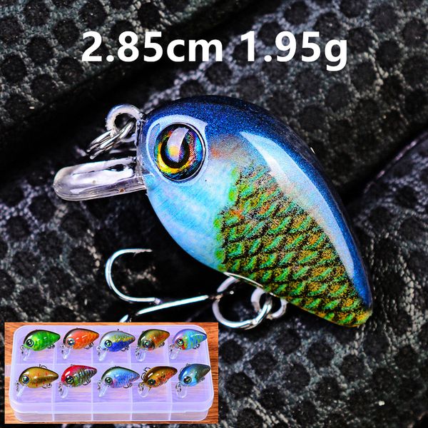

10pcs/1box 2.85cm 1.95g crank fishing hooks fishhooks 14# hook fishing lure hard baits & lures pesca fishing tackle accessories wl_20