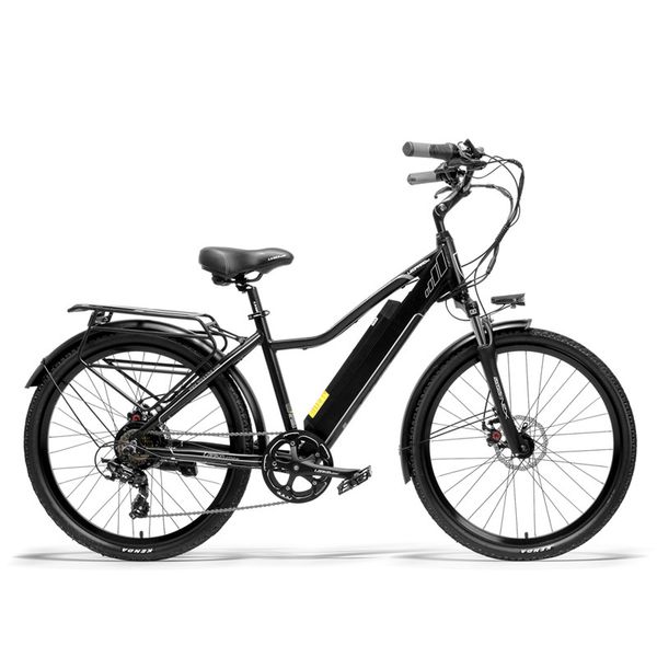 

7 speed 26 "e-bike, 36v 15ah great battery capacity, women city bike, double brake, 5 level trapond support, Silver;blue