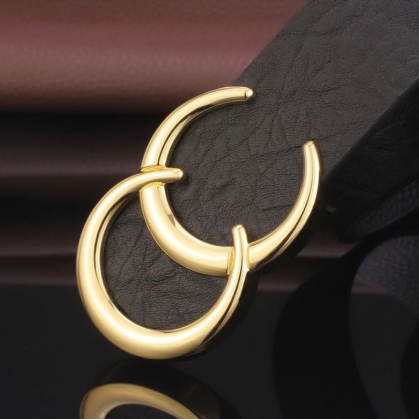 

luxury full grain leather cowskin letter smooth buckle fashion designers belts men casual cowhide waist straps, Black;brown