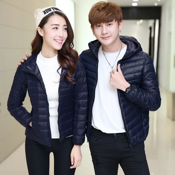 

winter new men and women down coats & jackets 2020 couple slim warm and comfortable clothing fashion casual men's coat s m l, Black